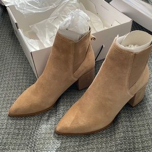 Beige suede women’s Aldo booties. Size 6.5